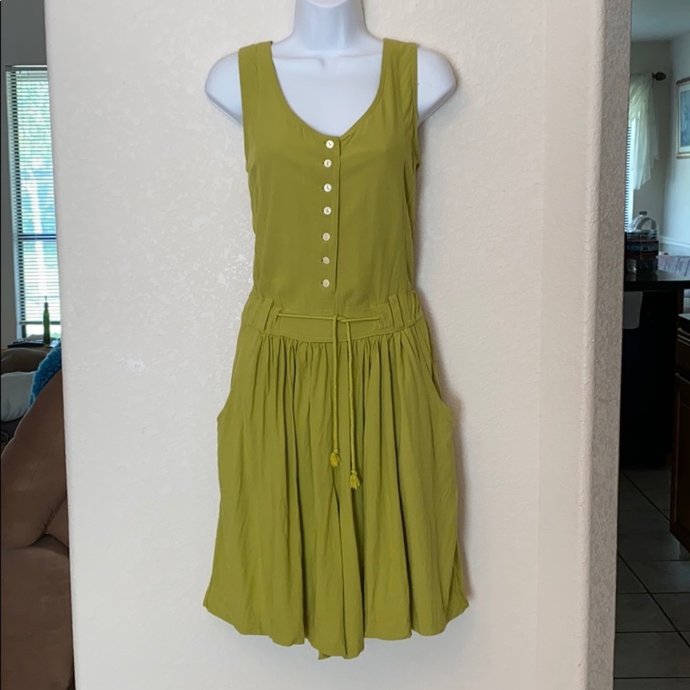 Vintage jumper with button detail and waist tie